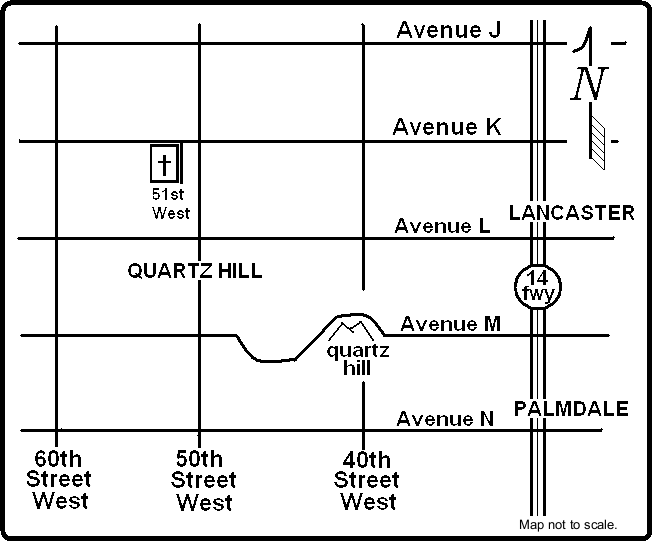 Map to Quartz Hill Community Church